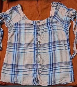 Peach Color Stylish Short Sleeve With Dori Top