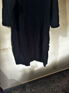 Black Kurta with Pink Trim - Size: L