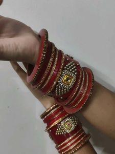 Red &amp; Gold Bangle Set