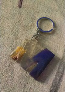 Resin Initial Keychain - Letter M