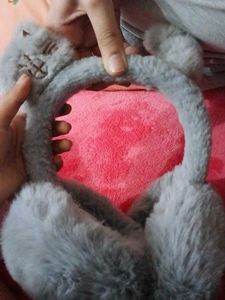 Cute Gray Cat Ear Muffs