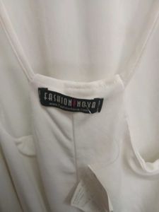 Fashion Nova Backless White Dress