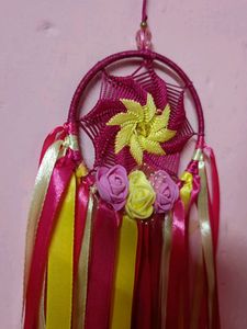 Pink &amp; Yellow Spiral Dreamcatcher