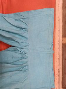 BrandNew SkyBlueStriped NiceEmbroidered KurtiSe