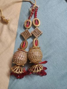 Red & Gold Indian Tassels