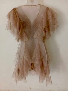 FAIRY SHIMMERY RUFFLE MESH DRESS