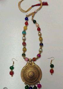 Ethnic Beaded Necklace Set (New)