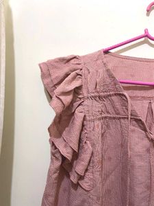 Cute Ruffled Sleeve Top 38-42