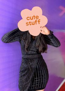 Sparkly Black Mini Dress