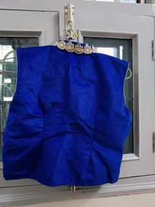 Blue Embellished Vest Koti
