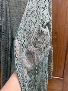 Olive Crochet Cover-Up