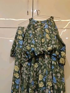 Smart Olive Green Halterneck Dress