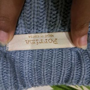 Blue Knit Cardigan