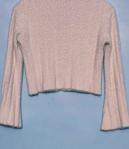 Fluffy Knit Bell Sleeve Sweater