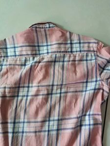 Pink Plaid Long Sleeve Button-Down