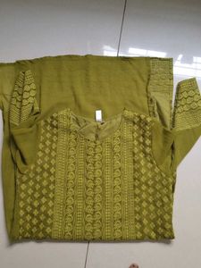 Elegant Olive Green Kurta Set