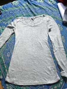 white glitter top