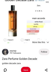 ZARA Golden Decade Perfume 😍