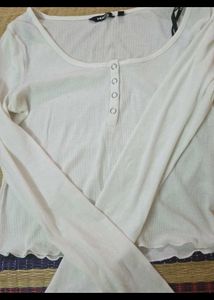 Westside White Ribbed Top