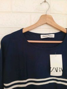 Navy Striped Top