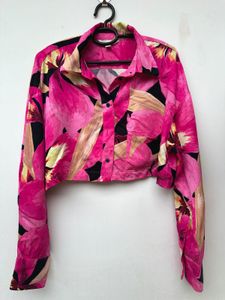 Cropped satin Shirt