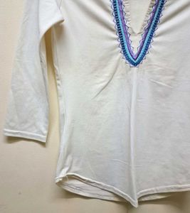 Morgan White Embellished Top