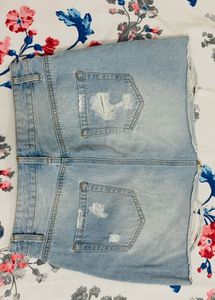 Blue Denim Mini Skrit