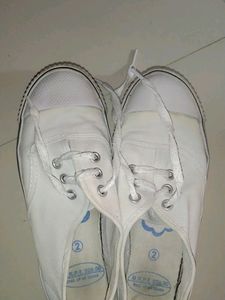 White Canvas Shoes