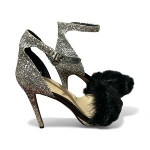 Black Furry Heels