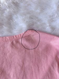 Shein Pink Drawstring Crop Top