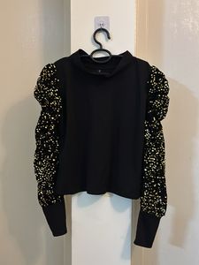 Sequin Sleeve Top