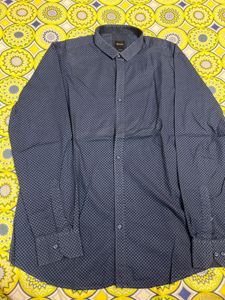 Navy Blue Cotton Shirt