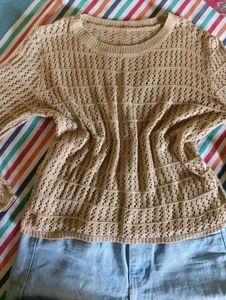 Cropped Knit Sweater