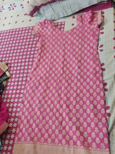 Pink Printed Kurta Set