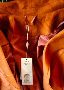 korean Red Buttoned Coat