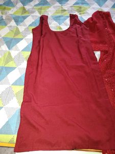 Embroidery Work Chicken Kari Kurti With inner Wear