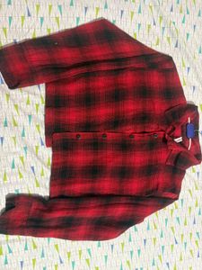 Red Plaid Crop Top