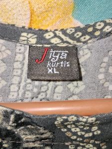 Staright Bandhni Patern Maternity Kurti