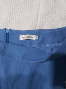 White Tops With Blue Skirt