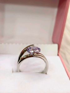 Elegant Silver Ring with Large Stone