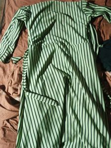 Striped Kurta with Black Dress
