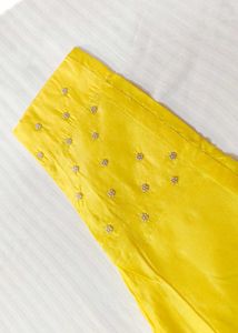 Women Yellow Motif Embellished Kurta Set