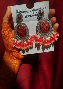 Red Handmade Earrings