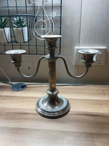 english silver plated 3 arms candelabra , Candle S
