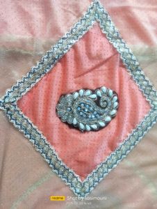 Beautiful Lace Work Saree&amp; Stiched Blouse
