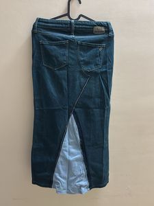 Denim Upcycled Hand Stitched Skirt
