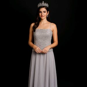 Elegant Grey Gown