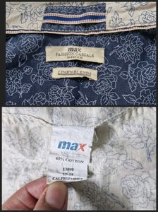 Men&#39;s Off White Printed Shirt(Size-M)