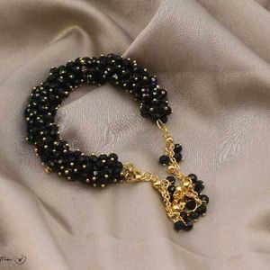 Black Beaded Bracelet