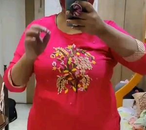 Pink Embroidered Kurti